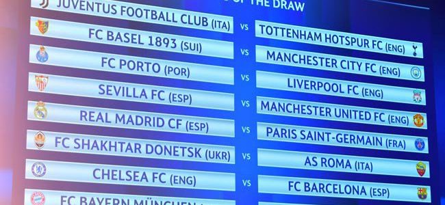 Hasil Lengkap Drawing Babak 16 Besar Liga Champions